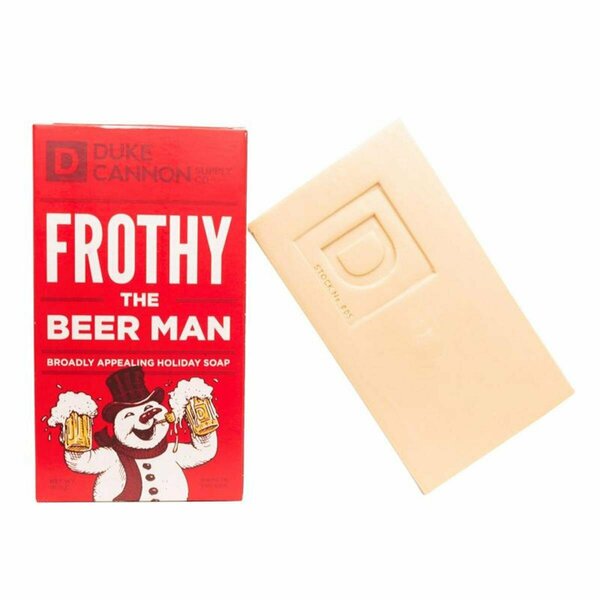 Fitnessfreak 10 oz Frothy the Beer Man Woodsy & Sandalwood Scent Soap Bar FI3308731